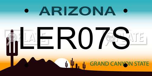 LER07S Arizona License Plate