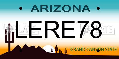 LERE78 Arizona License Plate