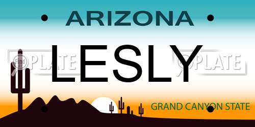 LESLY Arizona License Plate