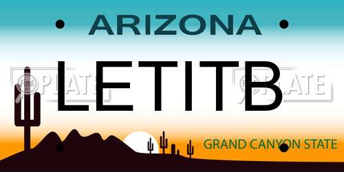 LETITB Arizona License Plate