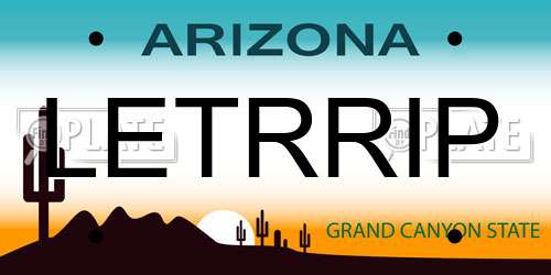 LETRRIP Arizona License Plate