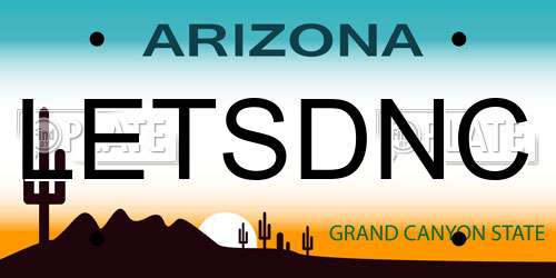 LETSDNC Arizona License Plate