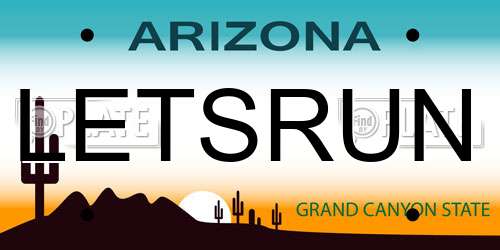 LETSRUN Arizona License Plate