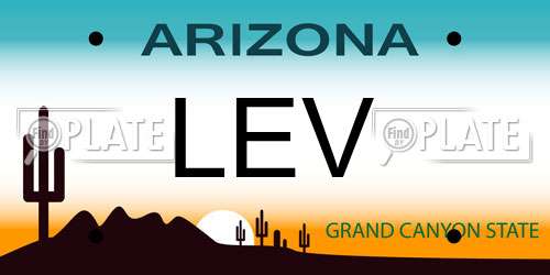 LEV Arizona License Plate