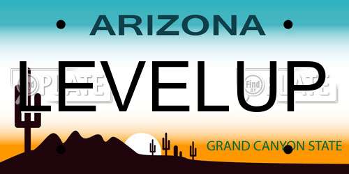 LEVELUP Arizona License Plate