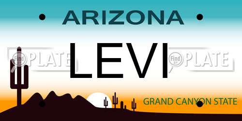 LEVI Arizona License Plate