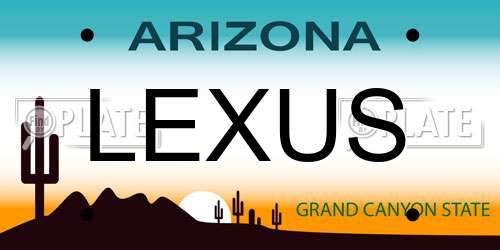 LEXUS Arizona License Plate