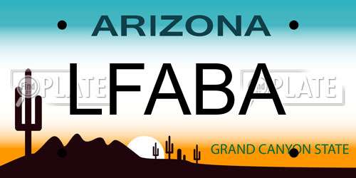 LFABA Arizona License Plate