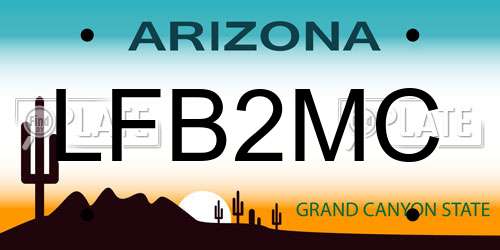 LFB2MC Arizona License Plate
