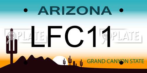 LFC11 Arizona License Plate
