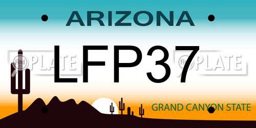 LFP37 Arizona License Plate