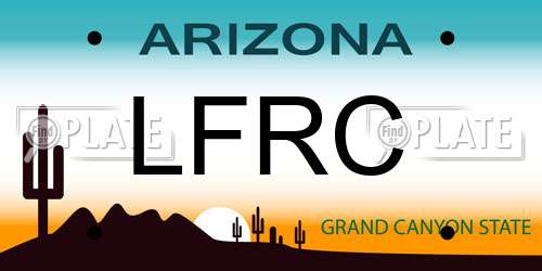 LFRC Arizona License Plate