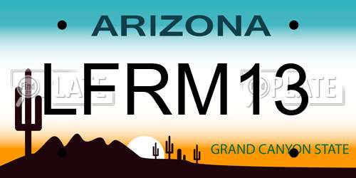 LFRM13 Arizona License Plate