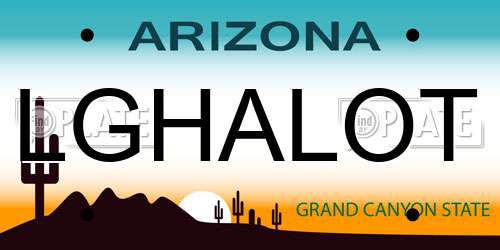 LGHALOT Arizona License Plate