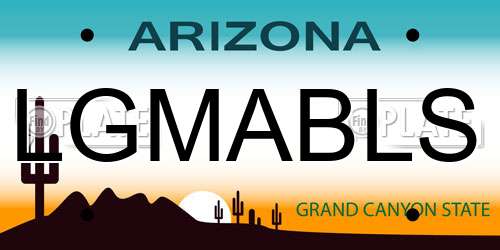 LGMABLS Arizona License Plate