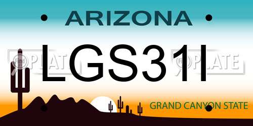 LGS31I Arizona License Plate