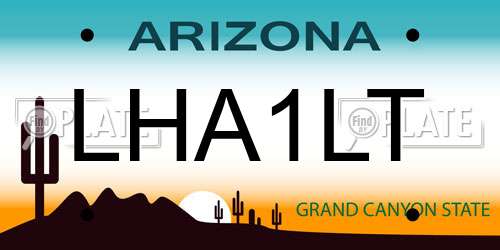 LHA1LT Arizona License Plate