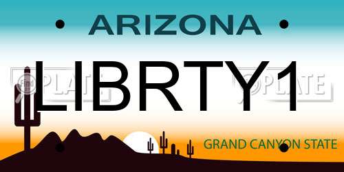 LIBRTY1 Arizona License Plate