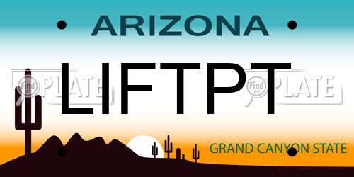 LIFTPT Arizona License Plate