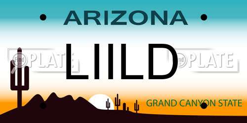 LIILD Arizona License Plate