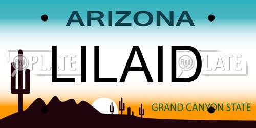 LILAID Arizona License Plate