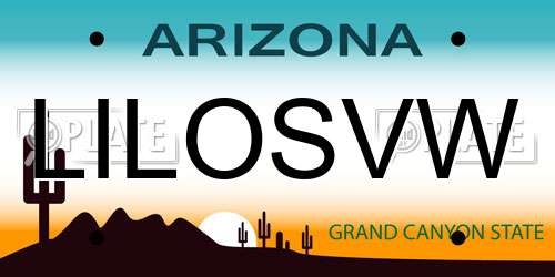 LILOSVW Arizona License Plate