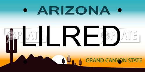 LILRED Arizona License Plate