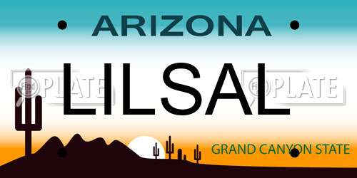 LILSAL Arizona License Plate