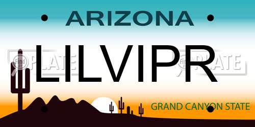 LILVIPR Arizona License Plate