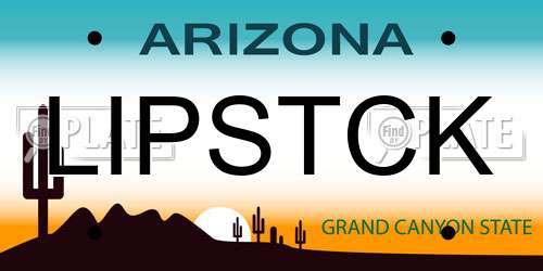 LIPSTCK Arizona License Plate