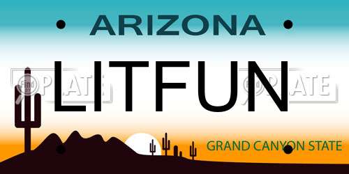 LITFUN Arizona License Plate