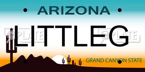 LITTLEG Arizona License Plate