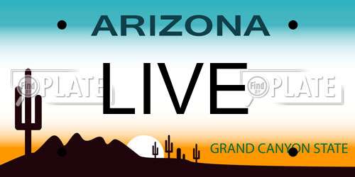 LIVE Arizona License Plate