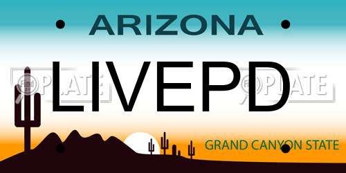 LIVEPD Arizona License Plate