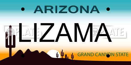 LIZAMA Arizona License Plate