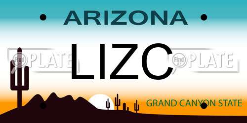 LIZC Arizona License Plate