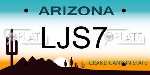 LJS7 Arizona License Plate