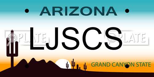 LJSCS Arizona License Plate