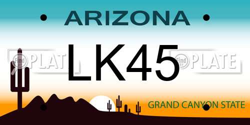 LK45 Arizona License Plate