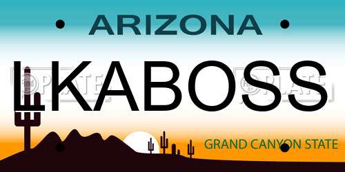 LKABOSS Arizona License Plate