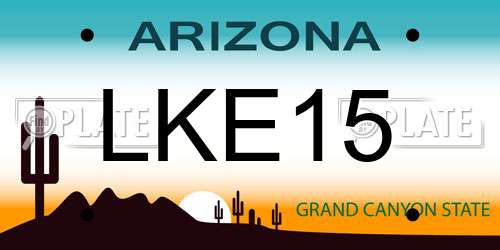 LKE15 Arizona License Plate