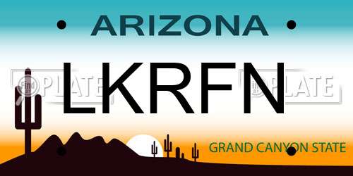 LKRFN Arizona License Plate
