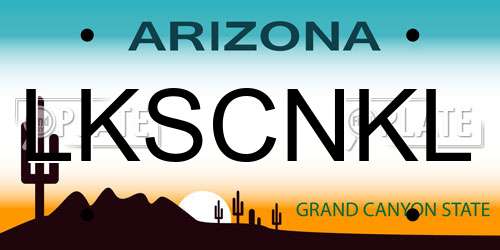 LKSCNKL Arizona License Plate