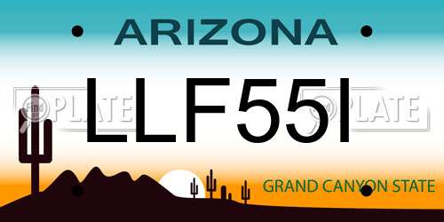 LLF55I Arizona License Plate