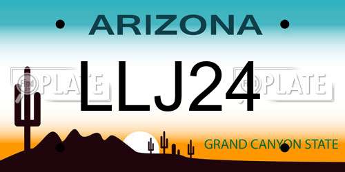 LLJ24 Arizona License Plate