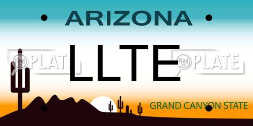 LLTE Arizona License Plate