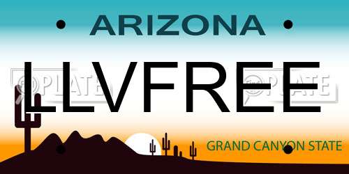 LLVFREE Arizona License Plate