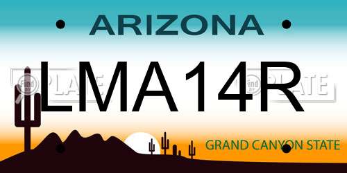 LMA14R Arizona License Plate