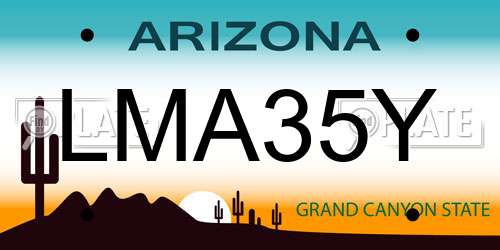 LMA35Y Arizona License Plate