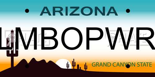 LMBOPWR Arizona License Plate